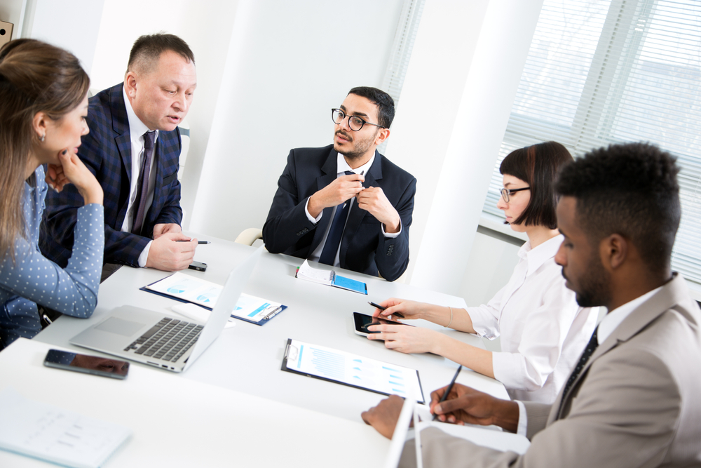 meeting about selling a tech business